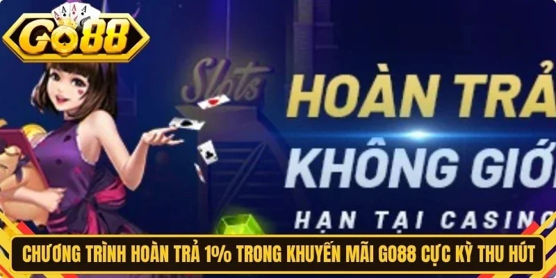 Chương trình hoàn trả 1% trong khuyến mãi Go88 cực kỳ thu hút